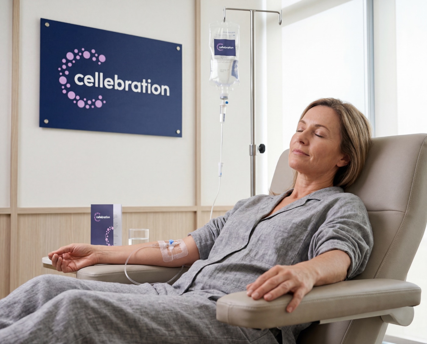 IV nutrient therapy session at Cellebration